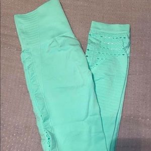 Seamless green gymshark leggings